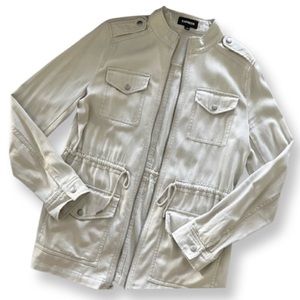 Express Cream Cargo Style Jacket size Medium